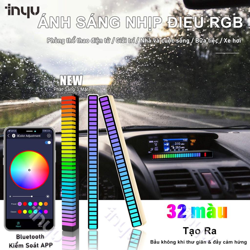 Đèn Led Rgb 32 Bit điều khiển bằng giọng nói nhiều màu sắc sáng tạo dành cho xe hơi