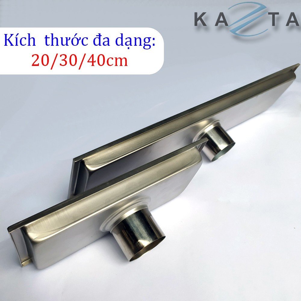 Phễu Thoát Sàn Hố Ga Kiểu Dài KAZTA KZ-GA04 Inox SUS304 Chống Gỉ Sét Thiết kế thoát nước nhanh, chống hôi