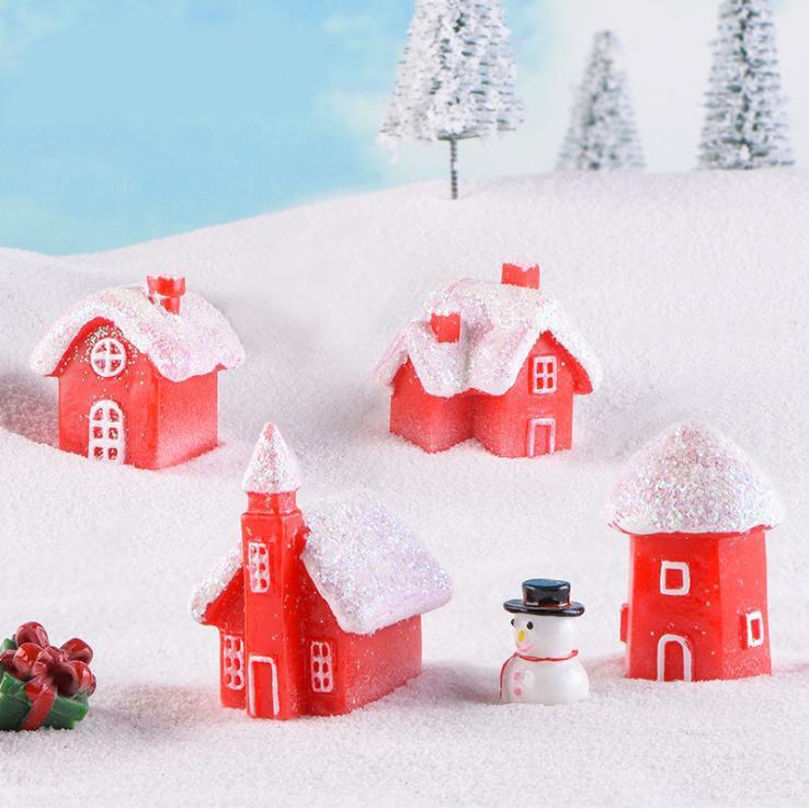 Nhà Tuyết trang trí tiểu cảnh Giáng sinh, Noel quà tặng trang trí