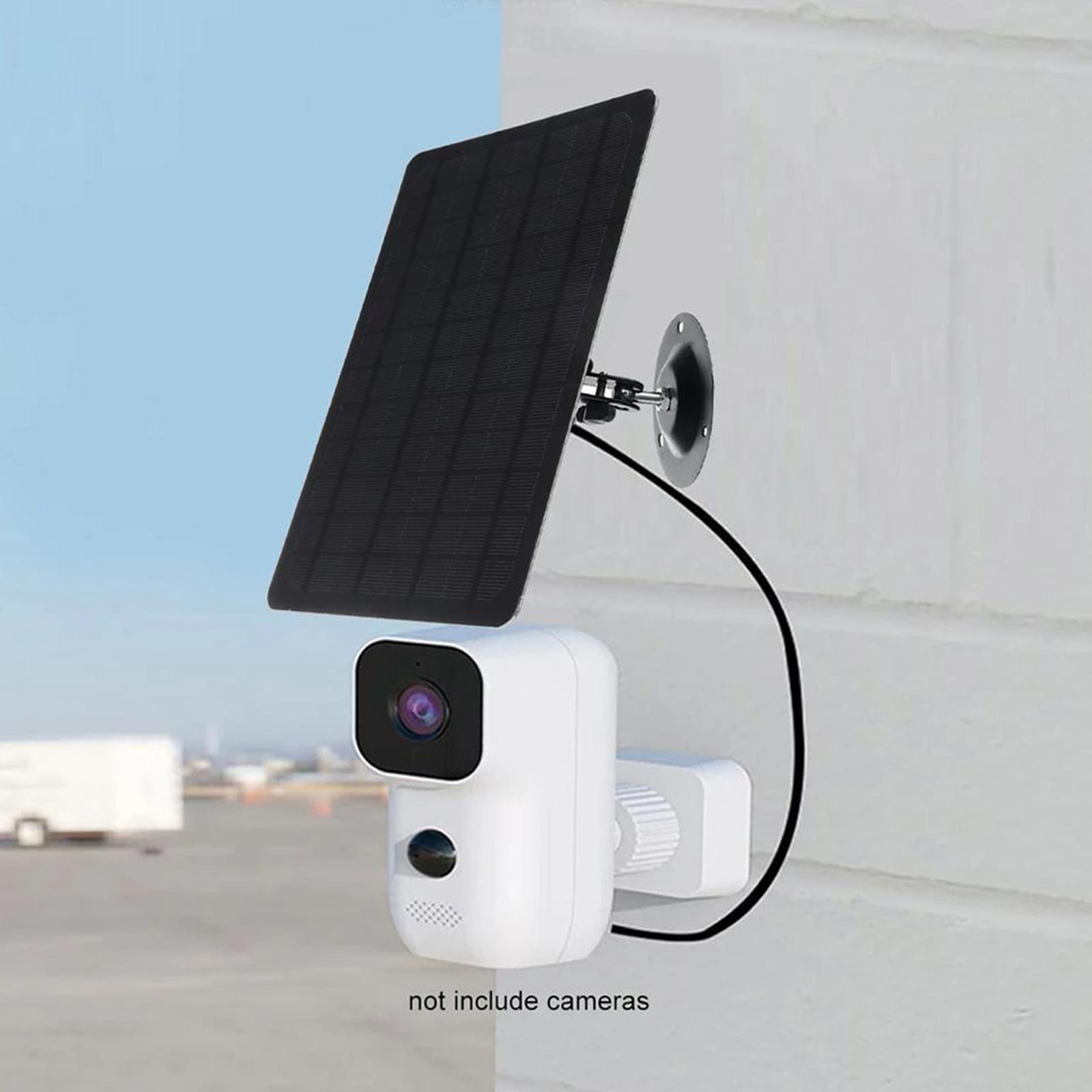 Solar Panel USB Charge Cable Bracket Outdoor Wall Mount Weatherproof 10W