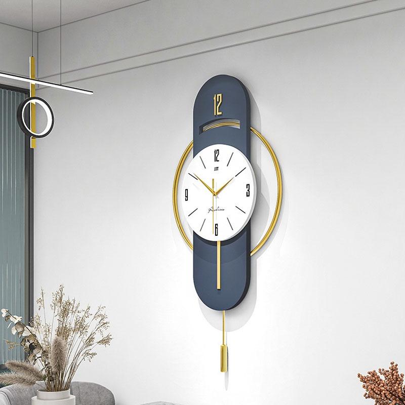Đồng hồ treo tường trang trí số hiện đại kim trôi decor phòng khách, Homessen đồng hồ treo tường decor nghệ thuật