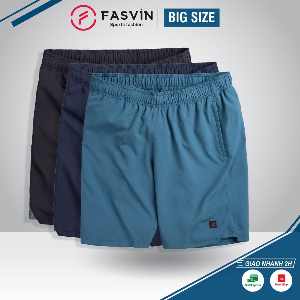 Quần đùi nam thể thao BIG SIZE FASVIN Từ 80 Đến 120KG vải co giãn mềm mát D23559.HN