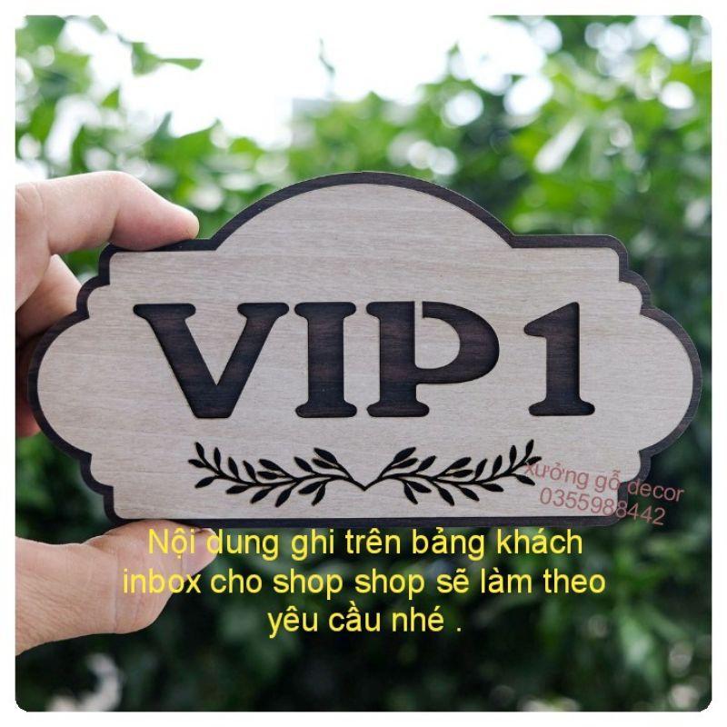 Bảng gỗ trang trí Bảng Gỗ Thông Tin Số Phòng Dán hoặc Dây Treo 16x8,5cm