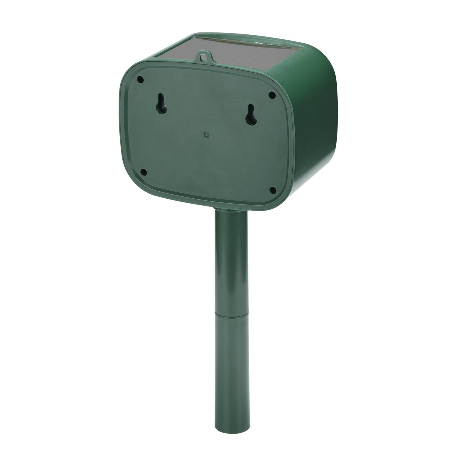 Máy xua đuổi động vật tần số 25-61KHz sử dụng phương pháp vật lý, không độc hại, Sử dụng năng lượng mặt trời, với pin có thể sạc lại