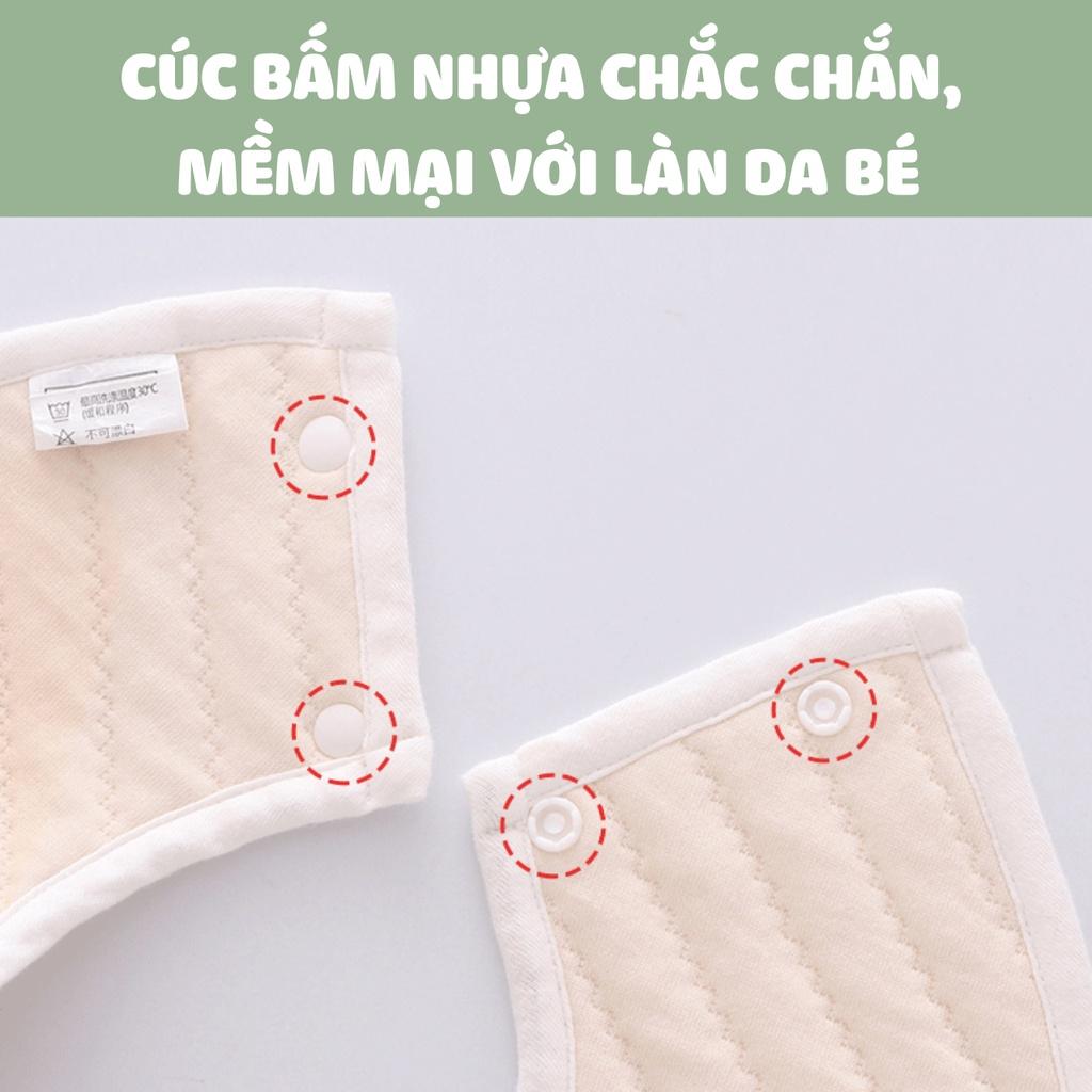 Khăn yếm cho bé - Set 3 yếm tròn xoay dày dặn thấm hút tốt mặt dưới chống thấm loại đẹp Y2