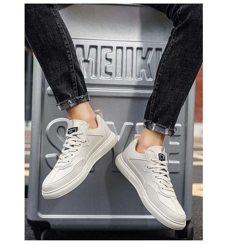 JINTOHO Fashion Men Leather Shoes Brand Male Shoes White Leather Sneakers For Men Casual 2020 Leather Flats Shoes