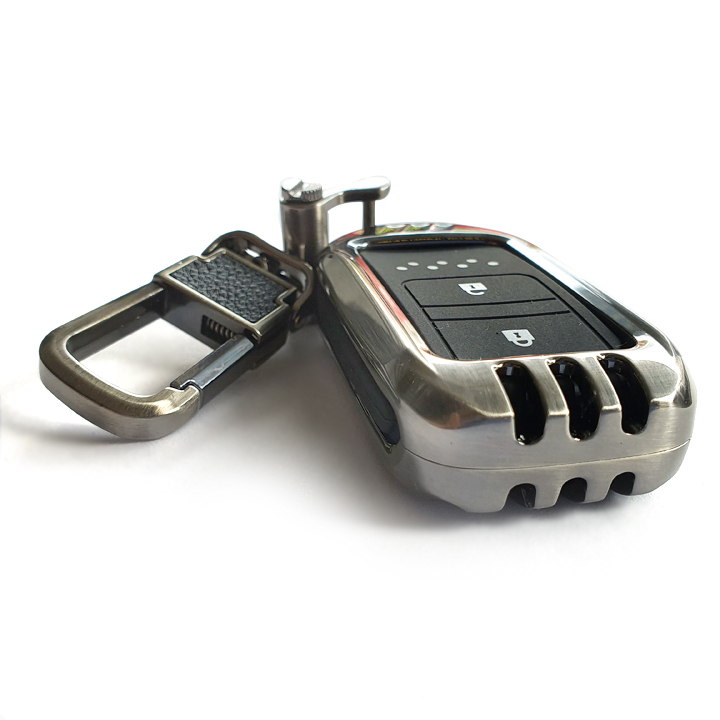 Ốp bảo vệ chìa khóa cho xe Honda 2 nút bằng inox cao cấp sang trọng PKXH-146