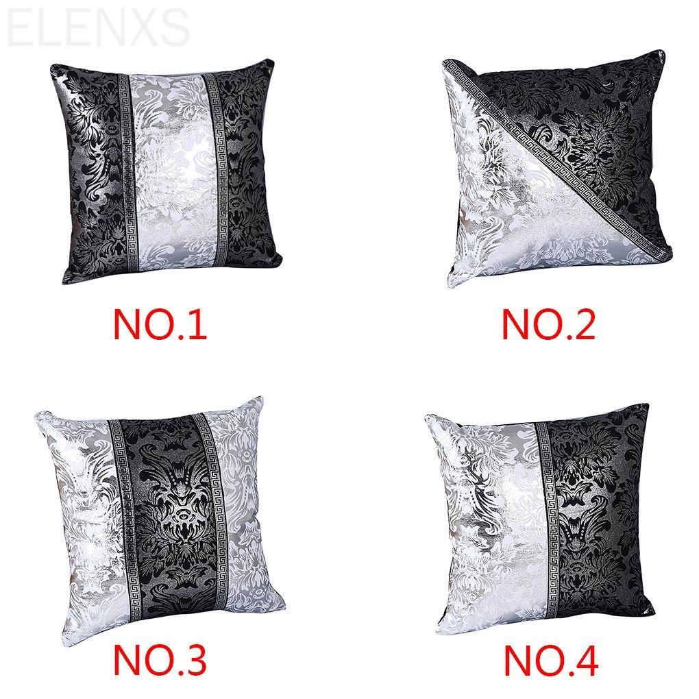 Floral Pattern Pillow Case Sofa Throw Cover Pillowcase Pillowslip Contrast Color Pillows Decor ELEN