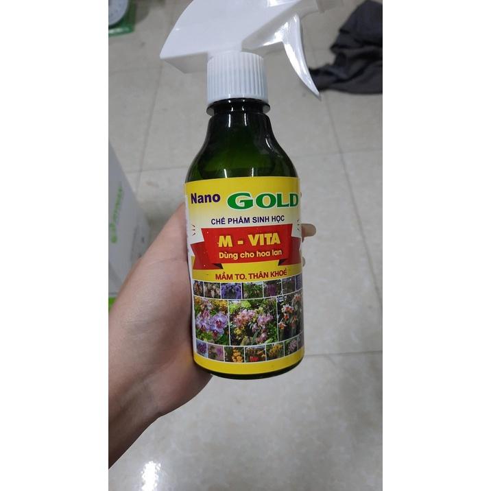 CHẾ PHẨM SINH HỌC M-VITA NANO GOLD DẠNG XỊT KÍCH MẦM THÂN KHỎE DÙNG CHO HOA LAN