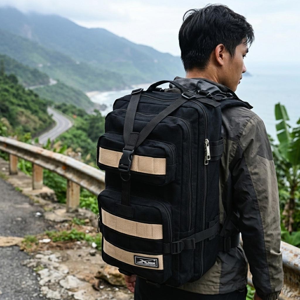 Balo Đi Phượt Du Lịch Leo Núi Xbags Hike – Balo Du Lịch Cao Cấp Năng Động, Cá Tính, Chống Sốc Đựng Laptop 15.6 Inch XB1003