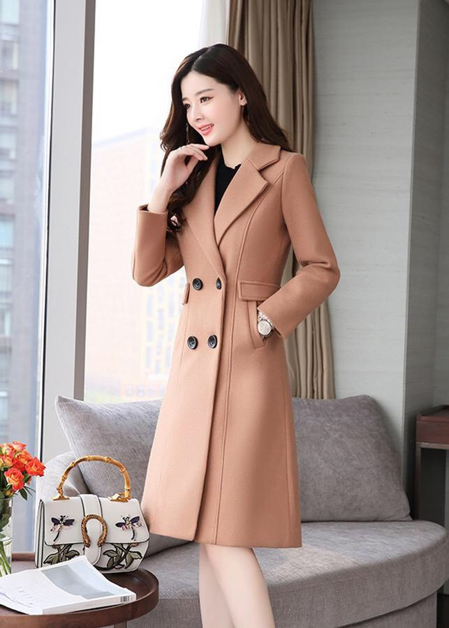 ÁO KHOÁC DẠ CỔ VEST DÁNG DÀI - TK319