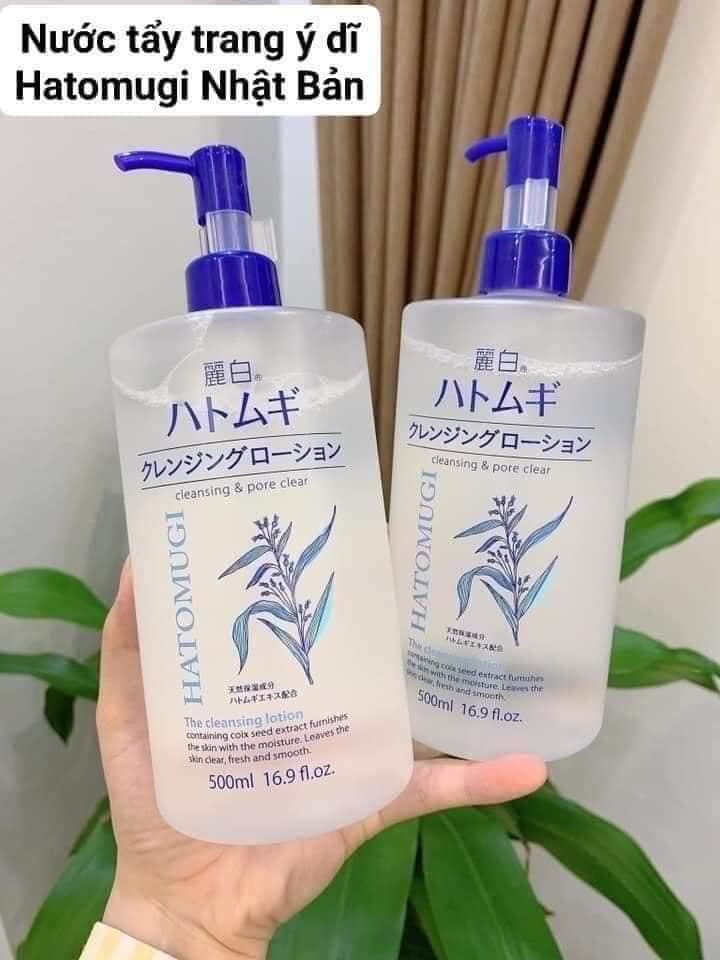 Nước Tẩy Trang Ý Dĩ Hatomugi Cleansing &amp; Pore Clear Lotion 500ml