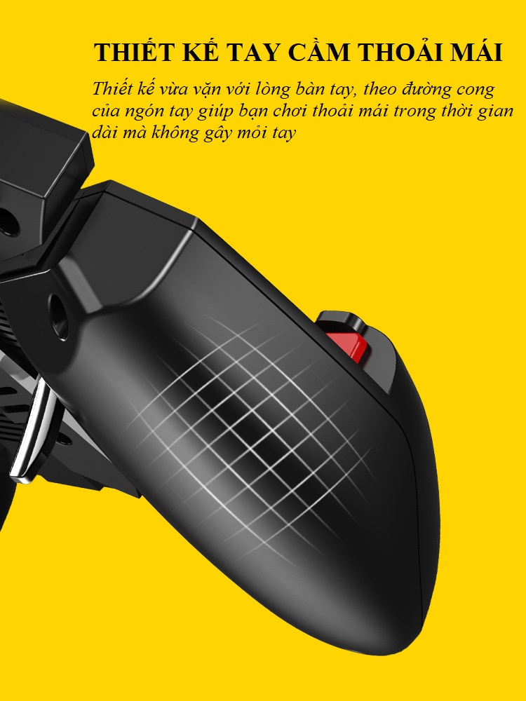 Tay Cầm Gaming AK077 Có Quạt Làm Mát Điện Thoại Chuyên Bắn PUBG / FREE FIRE / ROS