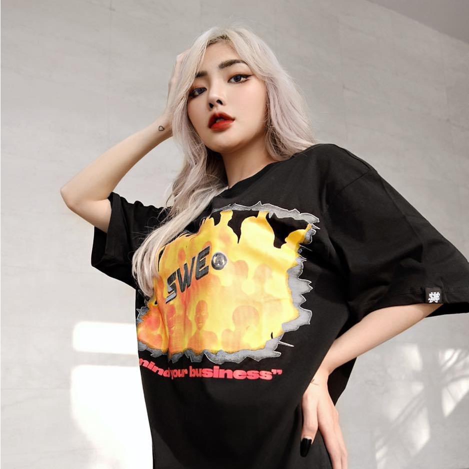 Áo thun unisex tay lỡ CROWD TEE || Hany shop