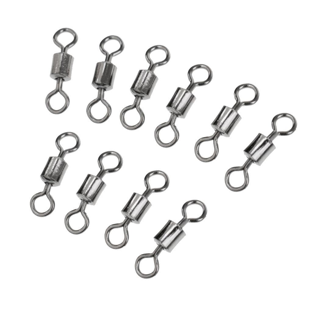 Ball Bearing Swivel Solid Rings Fishing Connector Ocean Boat Fishing Hooks