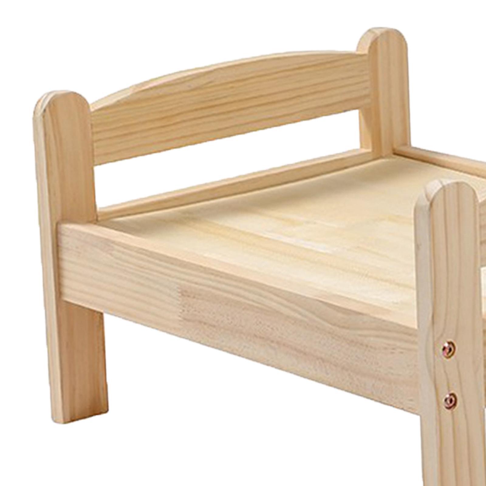 Pet Cat Bed, Small Dog Bed Wooden Kitten House for Indoor Cats and Puppy