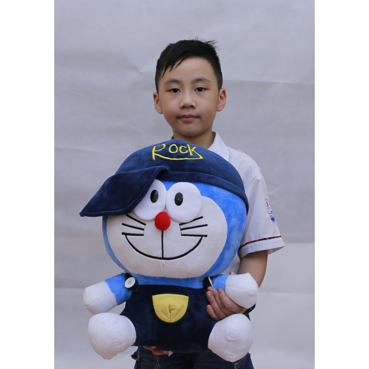 Gấu bông, DOREMON ROCK đội mũ sành điệu 70cm