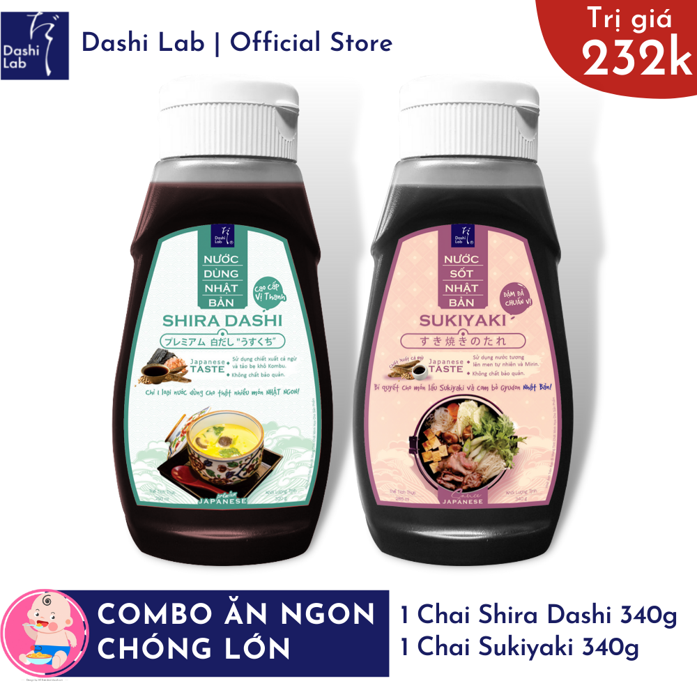 Combo Ăn ngon chóng lớn 2 chai 340g, 320g