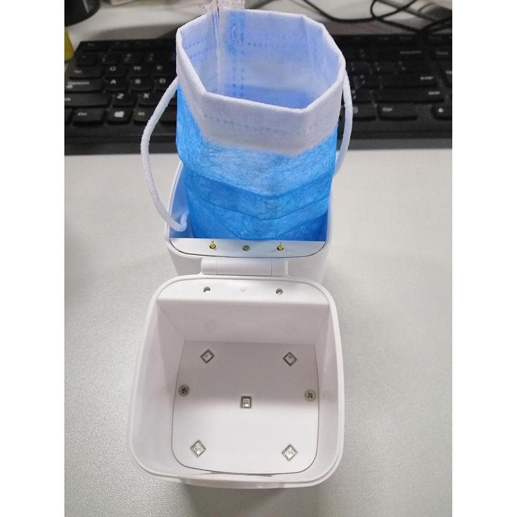 Mini UV LED Sterilizer Sanitization Box for Razors, Nail Scissors,Glasses,Make Up Tools