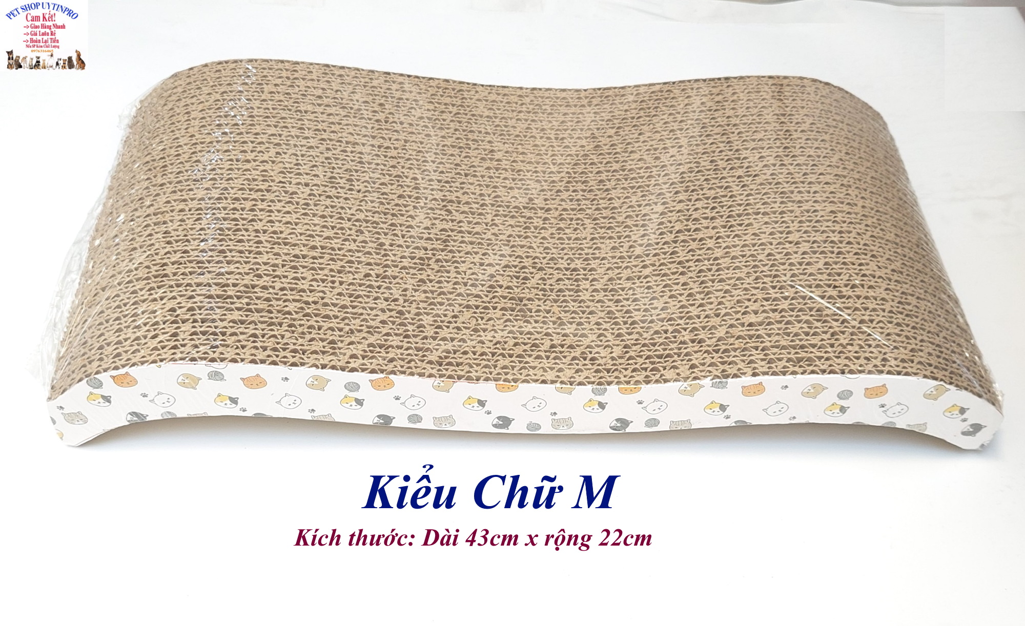 Bàn cào móng cho Mèo Size 40cm x 23cm Làm sạch móng Giúp móng luôn trong tình trạng tốt nhất Giúp mèo giải trí Xả stress