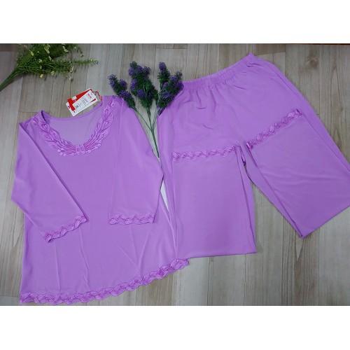 Bộ quần áo nữ ngủ mặc nhà tay lỡ, quần dài thun lạnh Paltal 130708