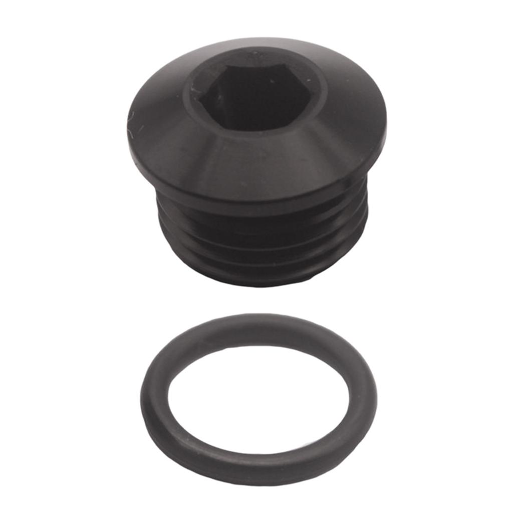 Universal 8 AN 8-AN 1/2" ORB Hex Socket Plug + O- Black