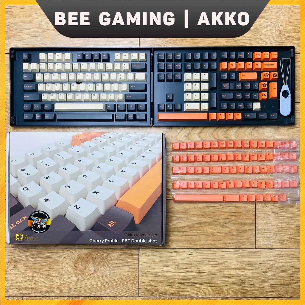 Bộ keycap chính hãng AKKO - Carbon Retro (PBT Double Shot / Cherry Profile / 229 nút)