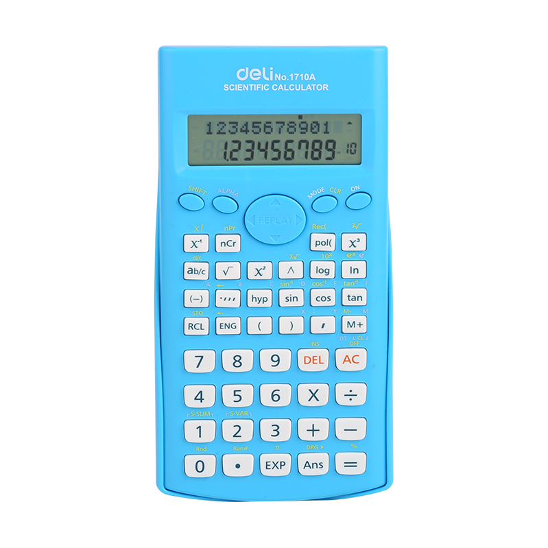 Máy tính kỹ thuật Deli 1710 Scientific Calculator 10+2 Digits Giao màu ngẫu nhiên