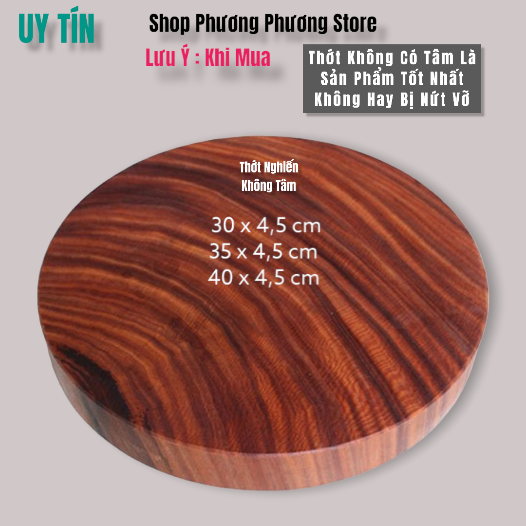 Thớt gỗ nghiến 31cm dày 4,5-5cm loại đẹp