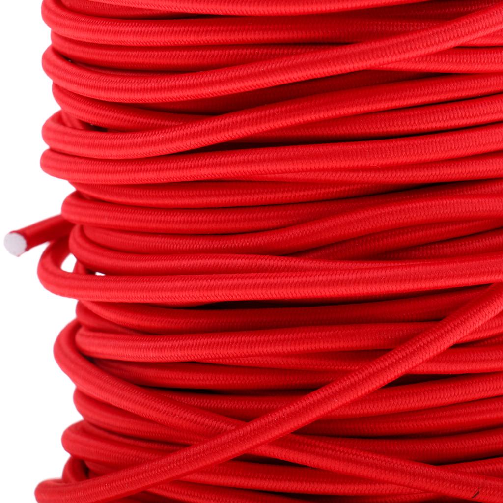 Red 4mm Marine Bungee Rope Shock Cord Car Truck Roof Racks Trailers Boats Kayaks Tie Down 0.5 1 2 3 20 30 50 75m