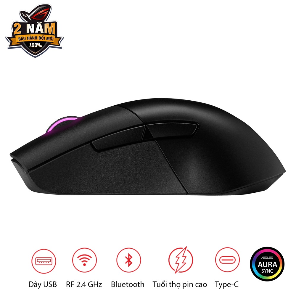 Chuột Gaming Asus Rog Keris Wireless Bluetooth - Hàng Chính Hãng