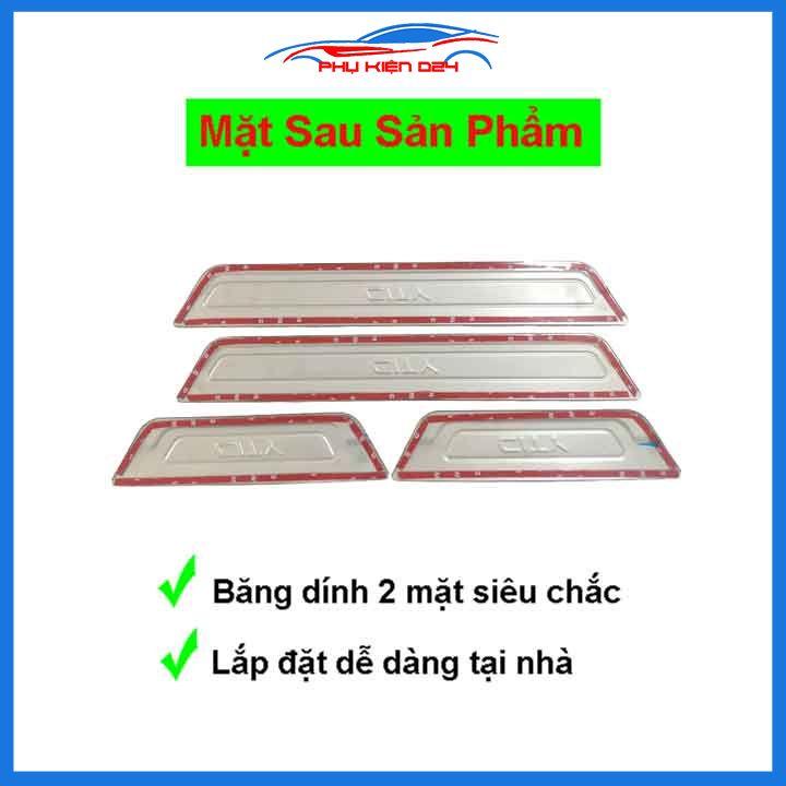 Bộ nẹp bước chân inox ô tô City 2021-2022 chống trầy làm đẹp ô tô