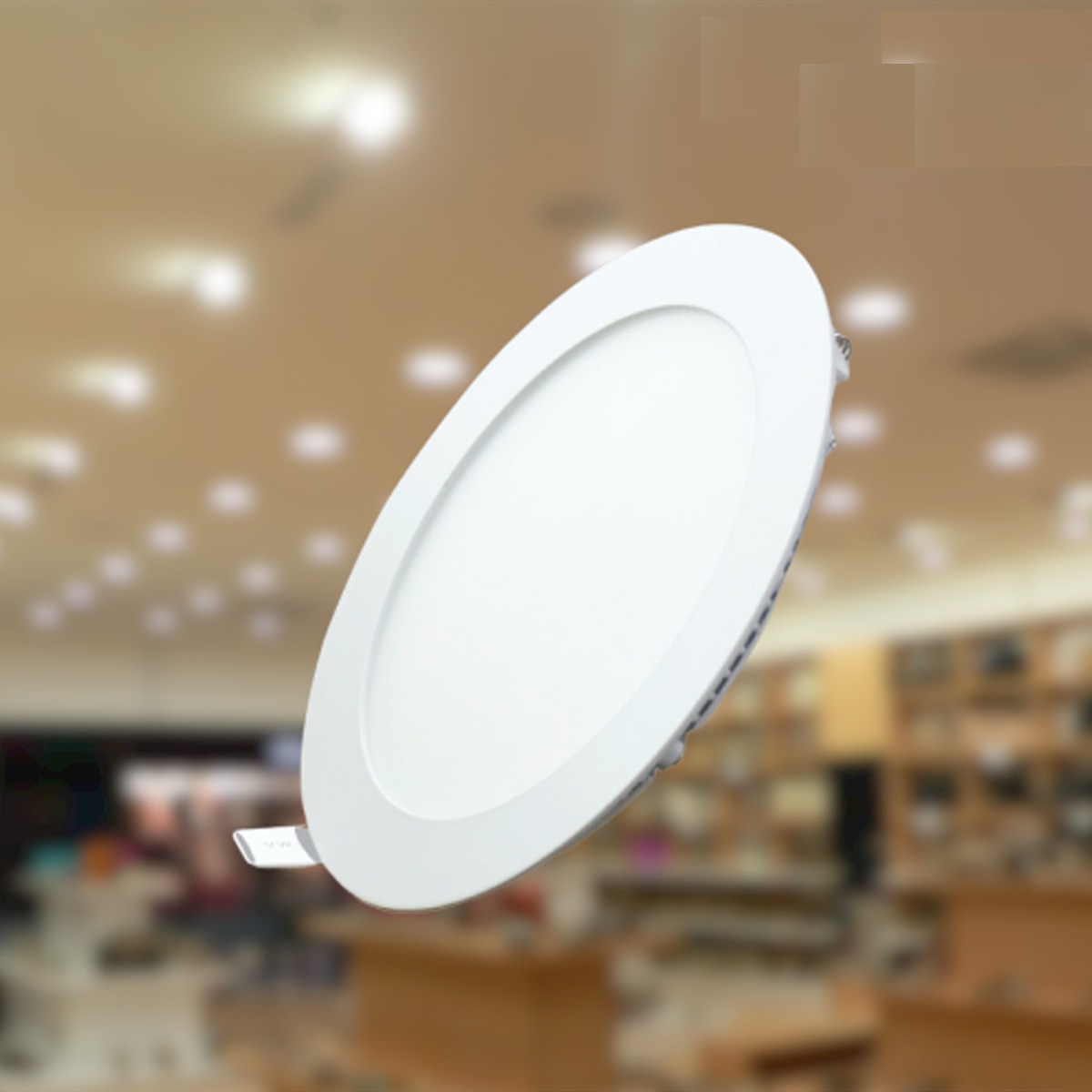 Đèn Led panel âm trần tròn 3 chế độ màu ánh sáng bao gồm tăng phô cao cấp