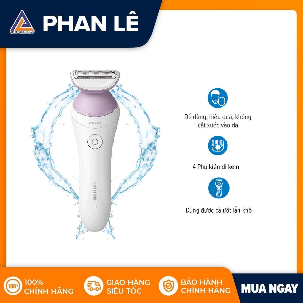 Máy làm sạch lông cho nữ Philips BRL136/00