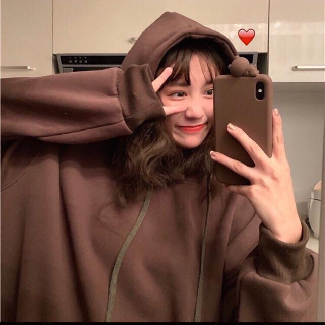 Hoodie trơn basic unisex, Áo mũ Hoodie Unisex nỉ bông trơn basic cặp đôi nam nữ Oversize Ulzzang Hàn Quốc thu đông form rộng 5 MÀU, Áo khoác Hoodie chui đầu nam nữ màu trơn form basic giá rẻ, áo khoác nam có mũ chùm đầu