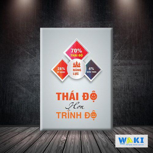 Tranh canvas “Thái độ hơn trình độ” W92