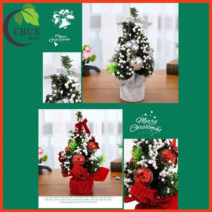 Cây thông noel để bàn cao 20cm trang trí bàn làm việc, giá sách, kệ tủ, làm quà tặng