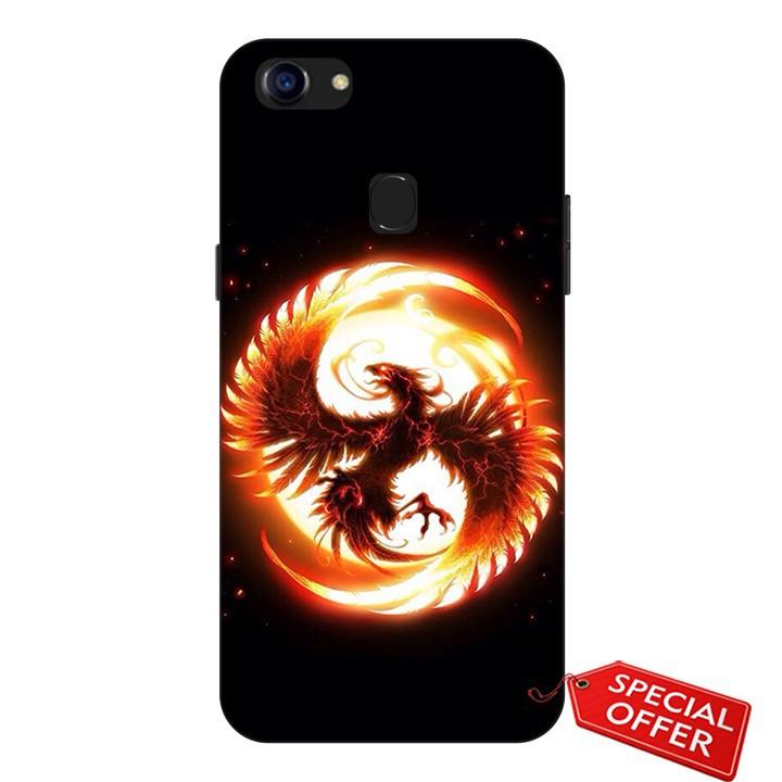 Ốp lưng dành cho Oppo F5- nhựa dẻo Silicone in hình Chim Phượng Hoàng Lửa