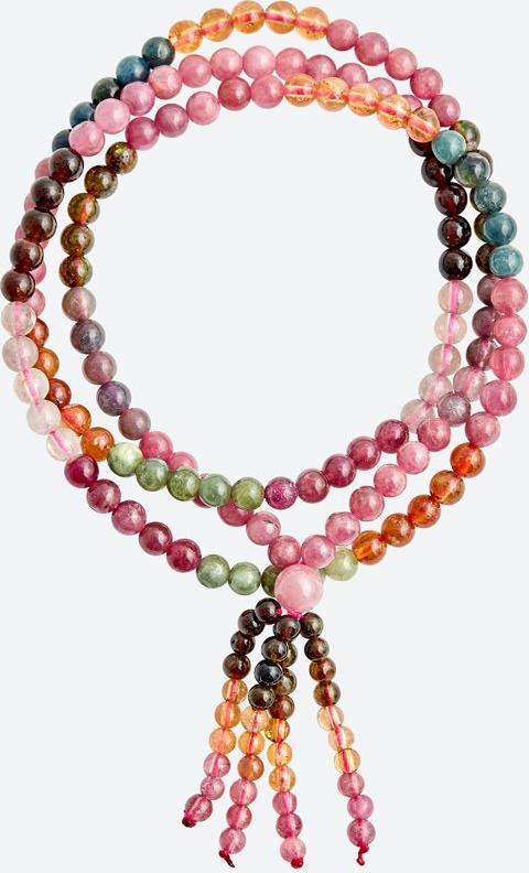 Vòng tay 3 line đá Tourmaline đa sắc Ngọc Quý Gemstones