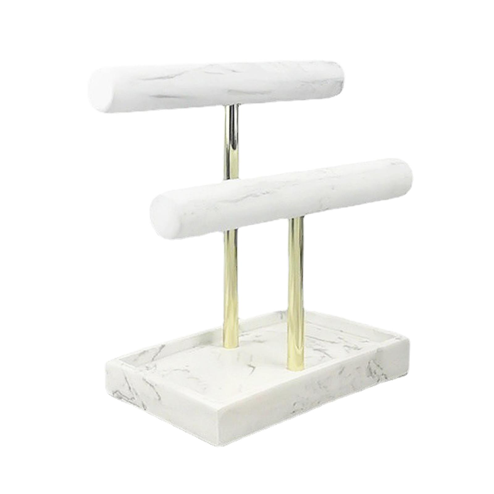 2 Tier Jewelry Bracelet Watch Rack Tabletop Jewelry Organizer Shelf Showcase