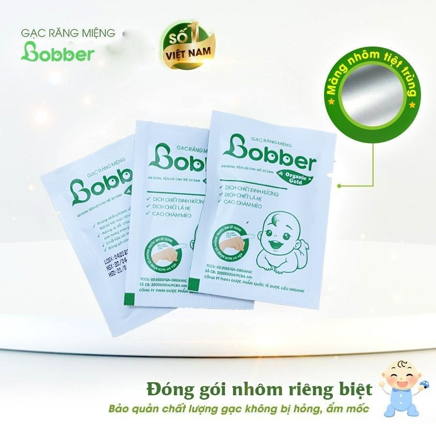 Gạc Rơ Lưỡi Cho Bé Bobber Làm Sạch Răng, Lưỡi, Nướu và Khoang Miệng Cho Bé - 30Gói/Hộp