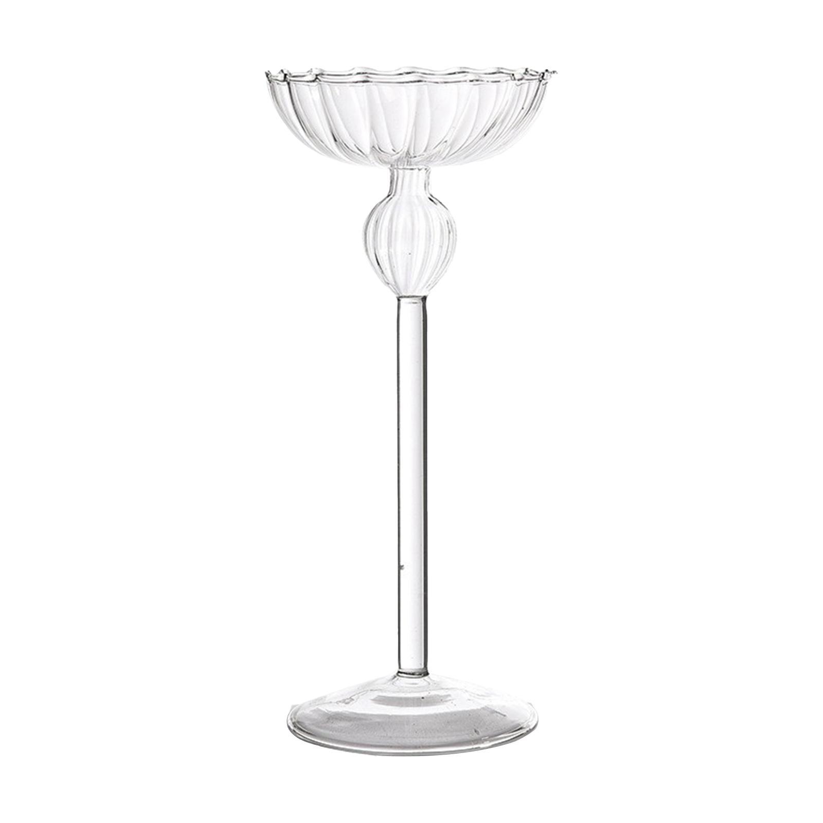Creative Tealight Candle Holders Glass Candlestick Stand Pillar Candle Holder for Wedding Birthday Festival Housewarming Decor