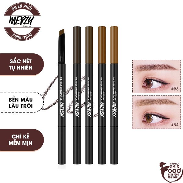 Chì Kẻ Mày Ngang Merzy The First Brow Pencil 0.3g