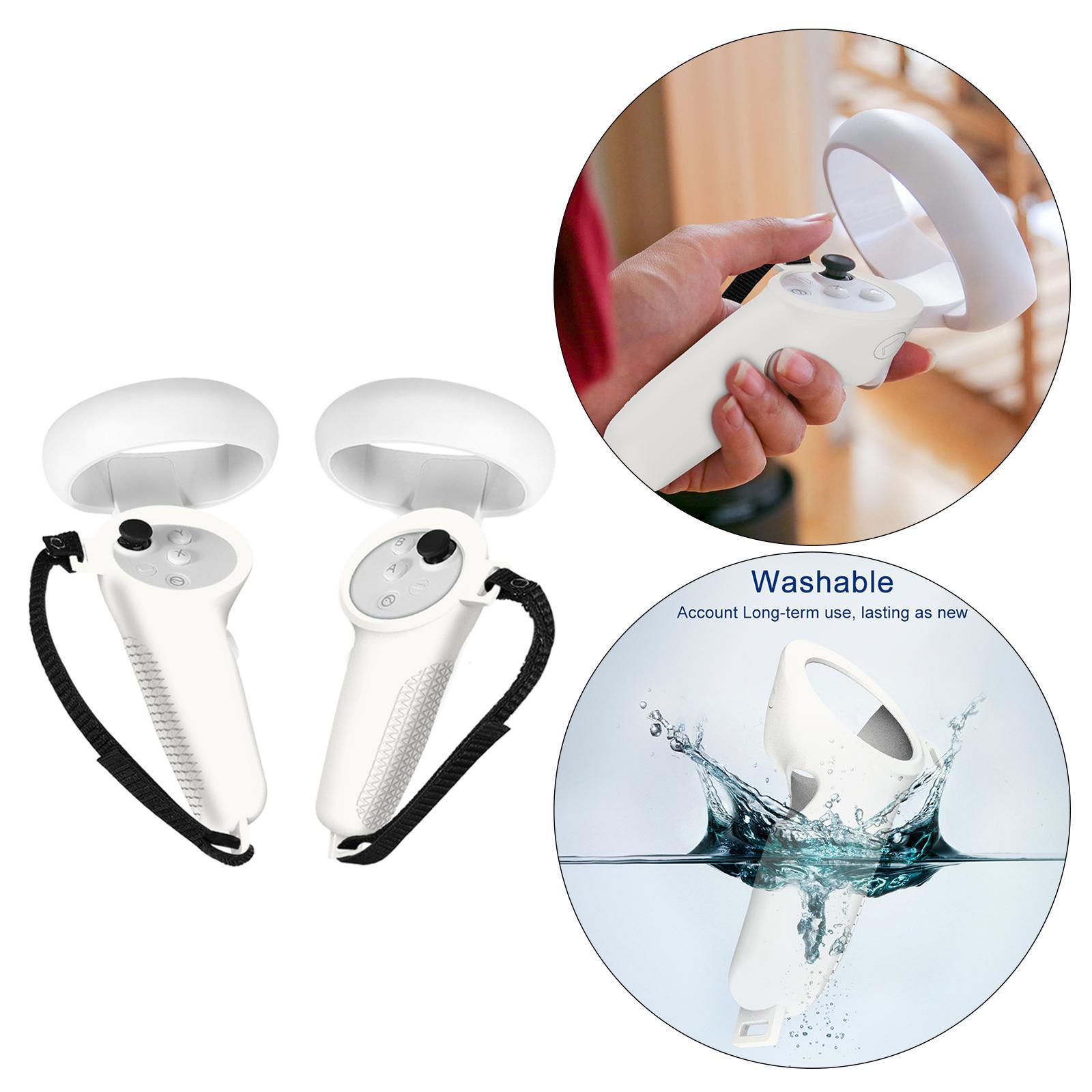 2Pcs Grip Cover, for Neo 3, Touch Controller Grip Accessories, Anti-Throw Handle Protective Sleeve with Adjustable Hand Strap