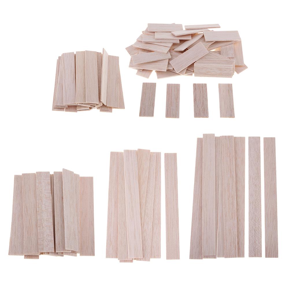 80pcs Natural Wood Slices Unfinished Wooden Sticks Kids Craft DIY Ornament