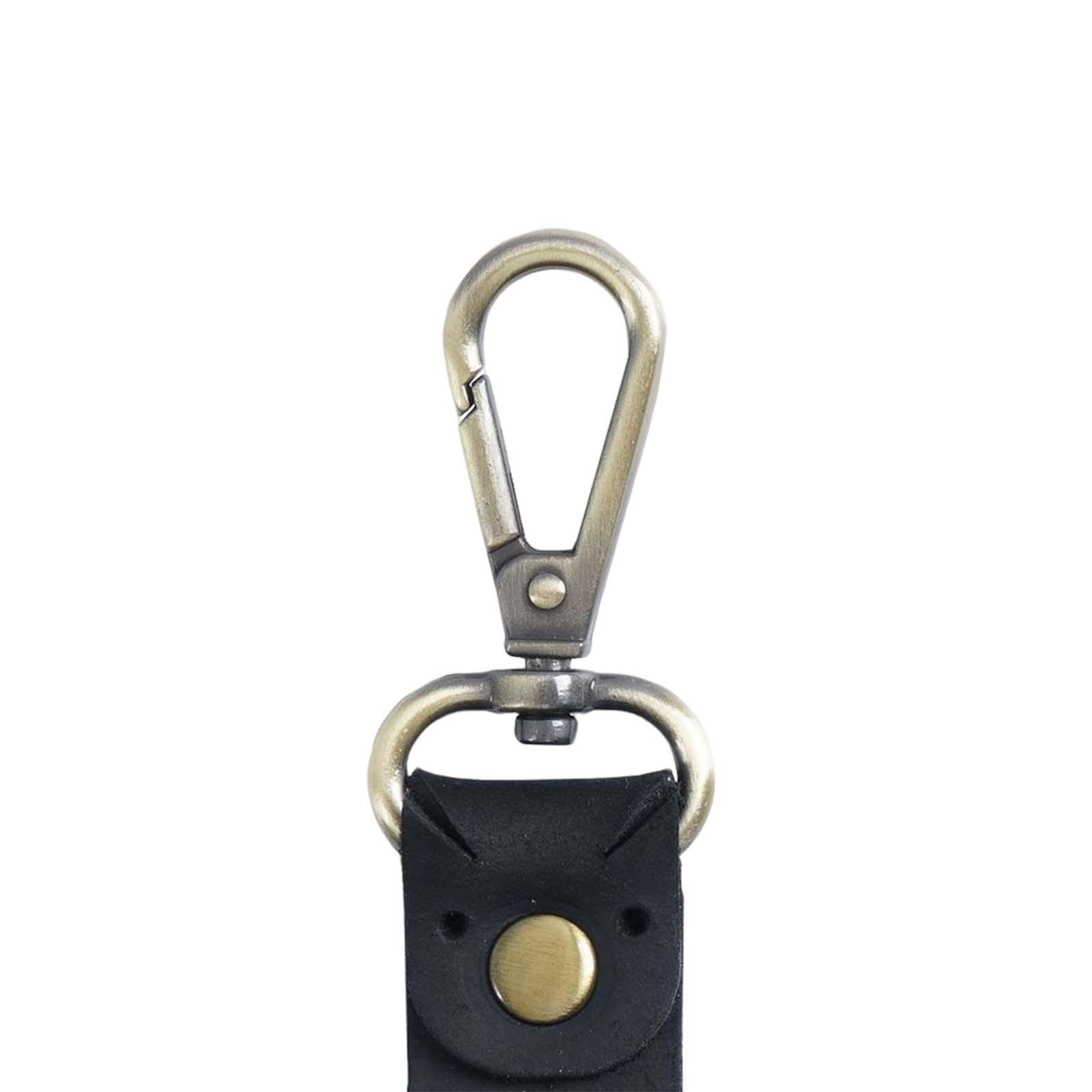 Leather Keychain Key  Unisex Business Key Chain  Fob Black