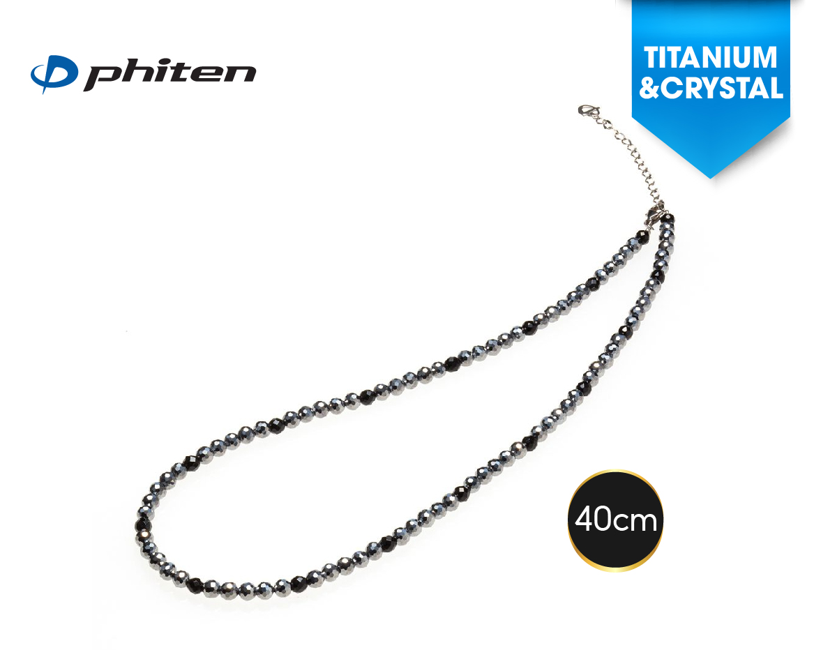 Vòng cổ Phiten - Onyx & Terahertz Necklace - XJE36700 XJE36700