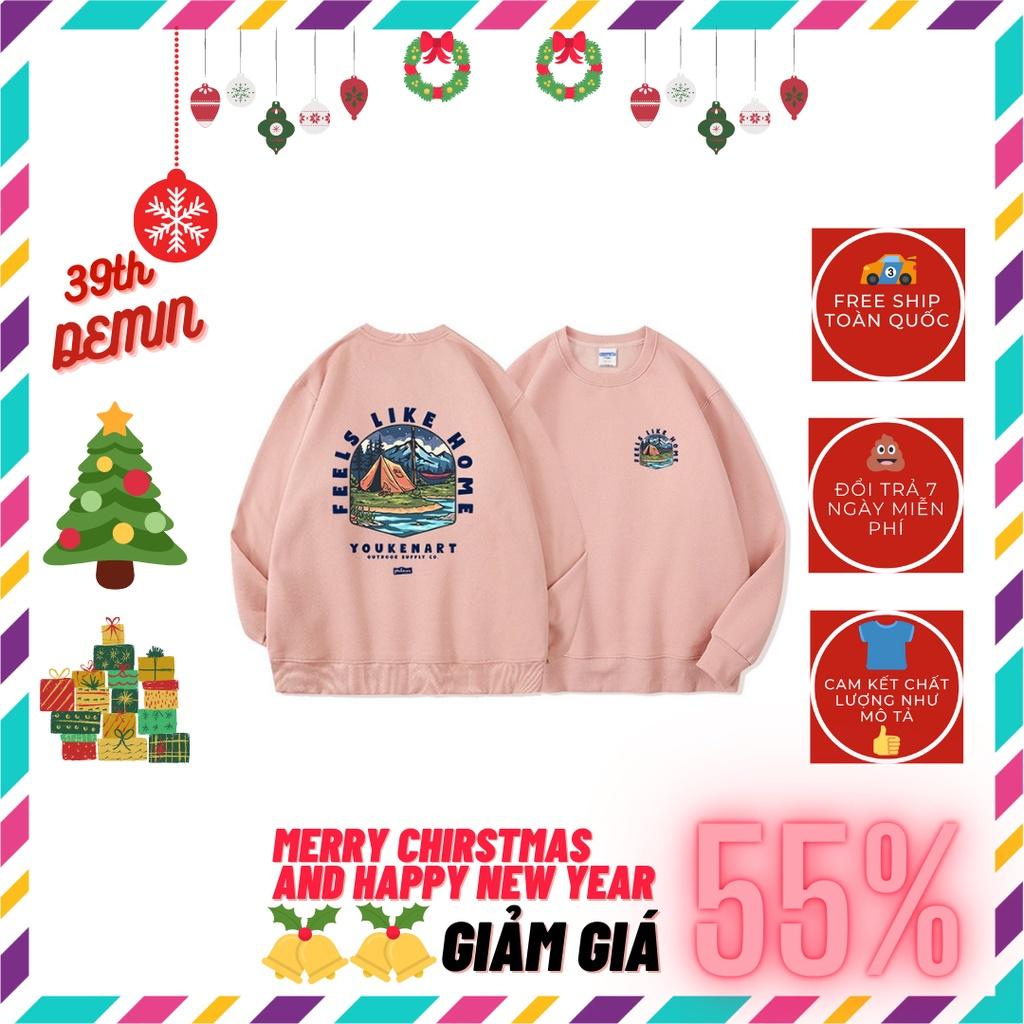 Áo nỉ FEEL LIKE HOME phong cách Hip Hop graffiti sweater unisex Form rộng Free Size
