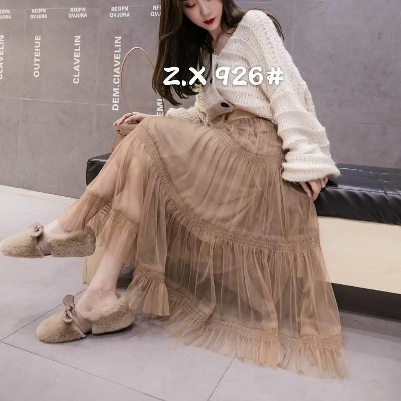 Chân váy công chúa ULZZANG nhiều màu dập ly 3 tầng
