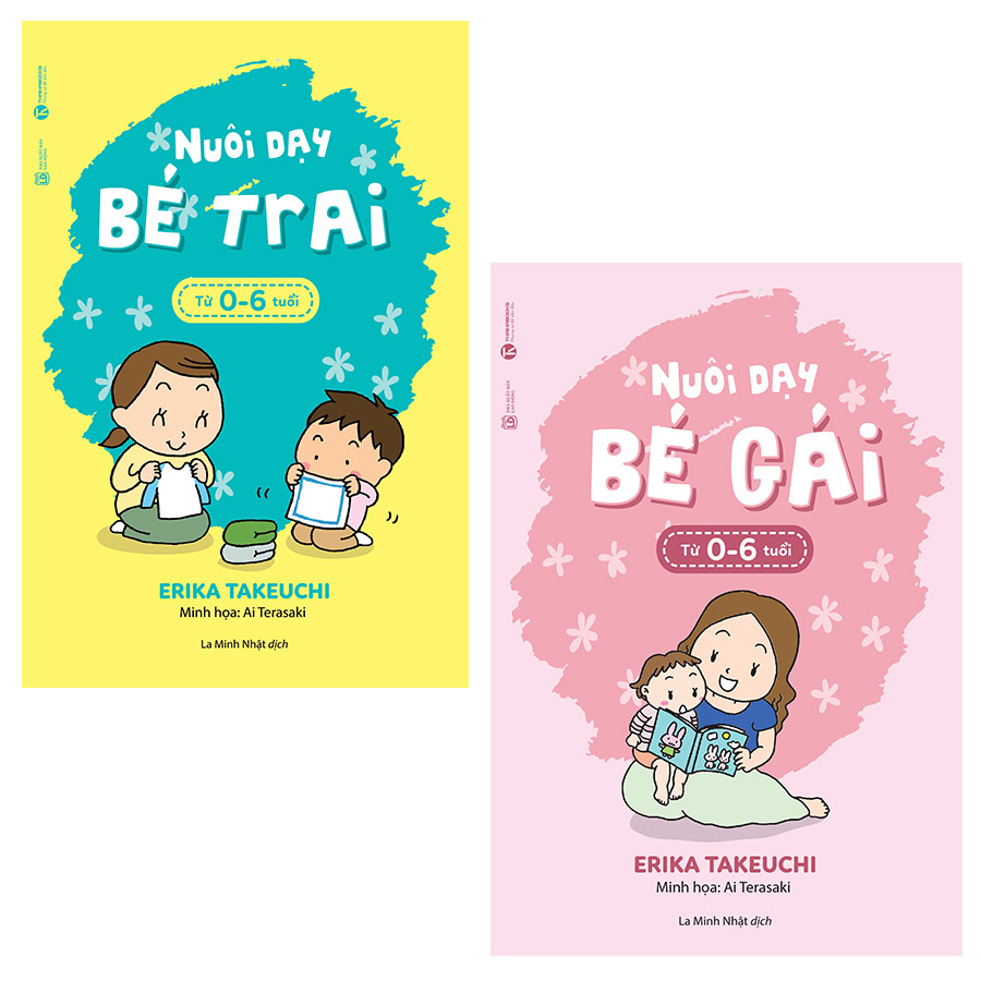 Combo sách Nuôi dạy bé gái từ 0-6 tuổi và Nuôi dạy bé trai từ 0-6 tuổi (trọn bộ 2 cuốn)